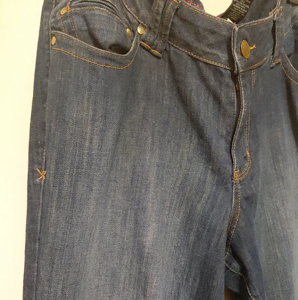 Lane Bryant Womens Dark Wash Straight Leg Jeans Size 14 Tall - Picture 6 of 10